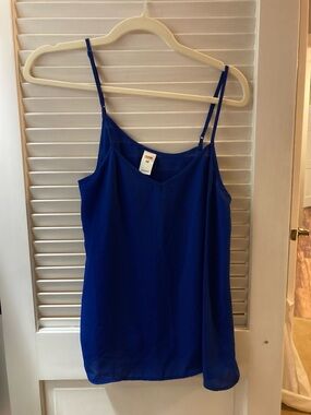 Women's Electric Blue V-Neck Spaghetti Strap Cami Size 10